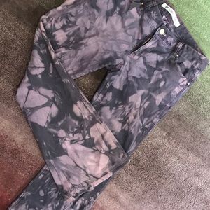 Hand tie dyed GAP bell bottom jeans.